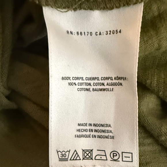 Anthropologie Maeve Women’s 100% Cotton Olive Cold Shoulder Tee Size Large - Picture 3 of 5